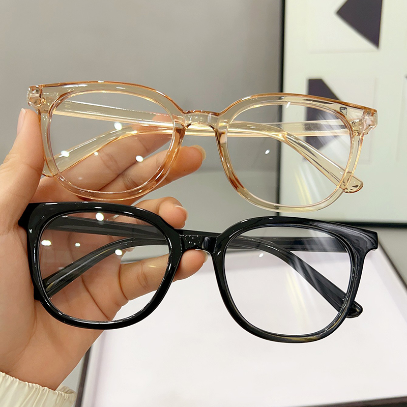 板材百搭平光眼镜框架超轻时尚复古高品质磨砂黑护目韩版潮抗疲劳