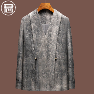 汉服外套复古禅意居士棉麻禅修服国风秋装 君子企鹅2025新中式 男装