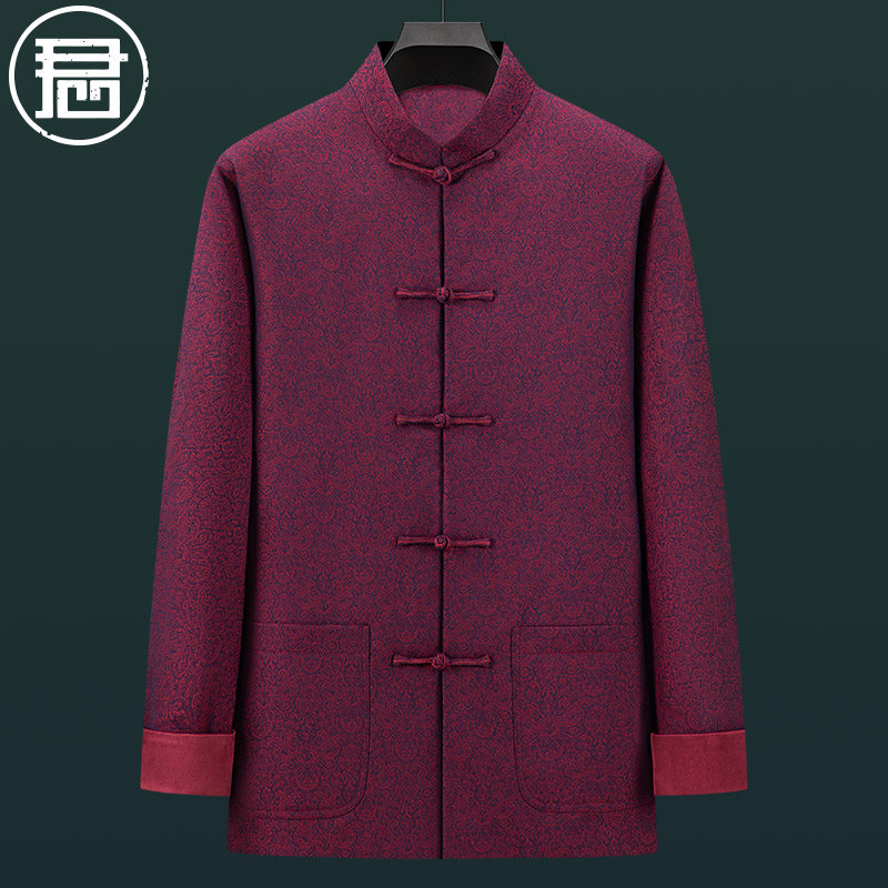 君子企鹅唐装男装冬季棉衣棉服中老年人爸爸盘扣棉袄生日过寿衣服,男装,唐装,淘宝优惠券,粉丝福利购,淘宝优惠卷