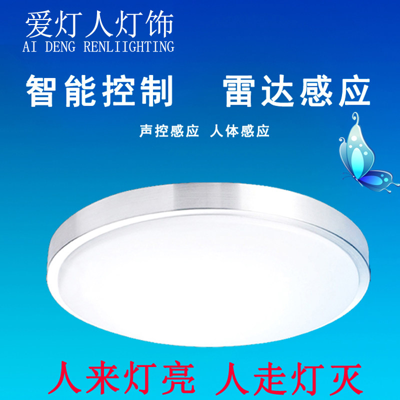 램프 애호가 LED 레이더 유도 복도 천장 조명 음성 제어 조명 인체 센서 조명 복도 발코니 차고