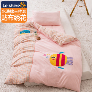 儿童幼儿园被子三件套纯棉被套含芯被褥六七件套宝宝入园专用床品