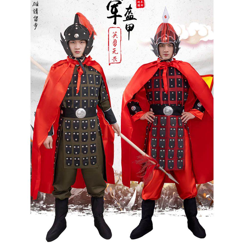 花木兰服装儿童士兵服将军盔甲表演服战服满江红服古代士兵演出服