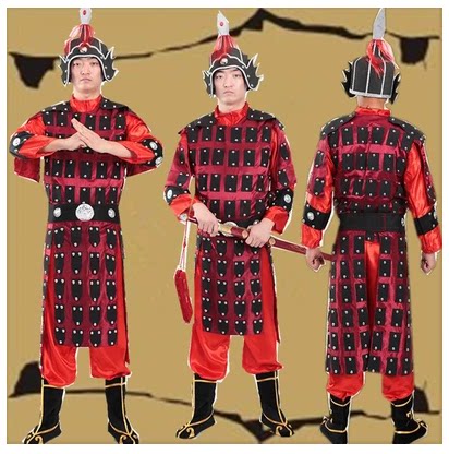汉服红色影视戏曲古代士兵包邮