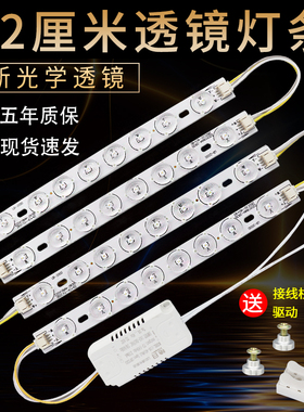 led灯条灯带长条替换LED吸顶灯卧室灯板灯芯三色贴片灯贴配件22cm