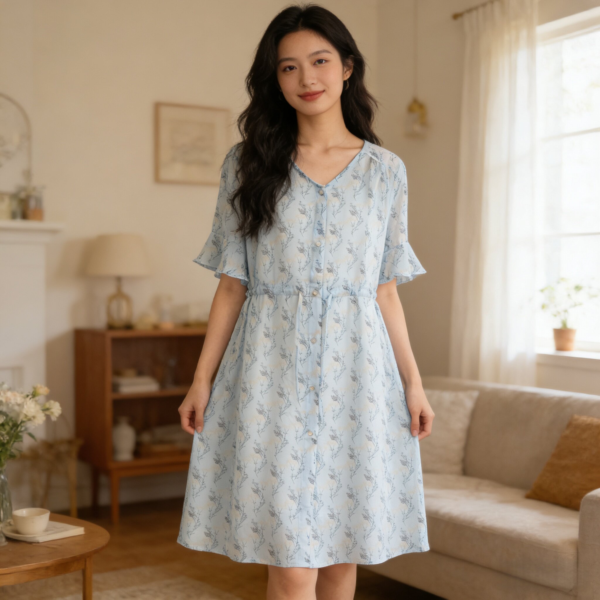 【撤柜甩卖】连衣裙夏季女士韩版碎花夏日显瘦款雪纺裙子两件套装