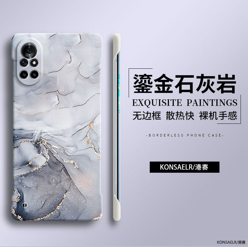 鎏金水墨适用华为nova7手机壳新款nova65g磨砂全包8pro超薄无边框防摔7PRO简约8SE活力版硬壳网红7se保护套潮