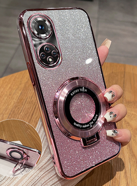 适用华为荣耀50手机壳honor50pro保护硅胶套全包NTH一AN00防摔50p透明RNA软壳por带支架5o高级感ANOO五十新款