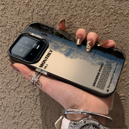 适用于小米13pro手机壳白云小镇高级感10s全包12s防摔12x红米K60至尊版套note12/13pro新款11ultra女k40男k50