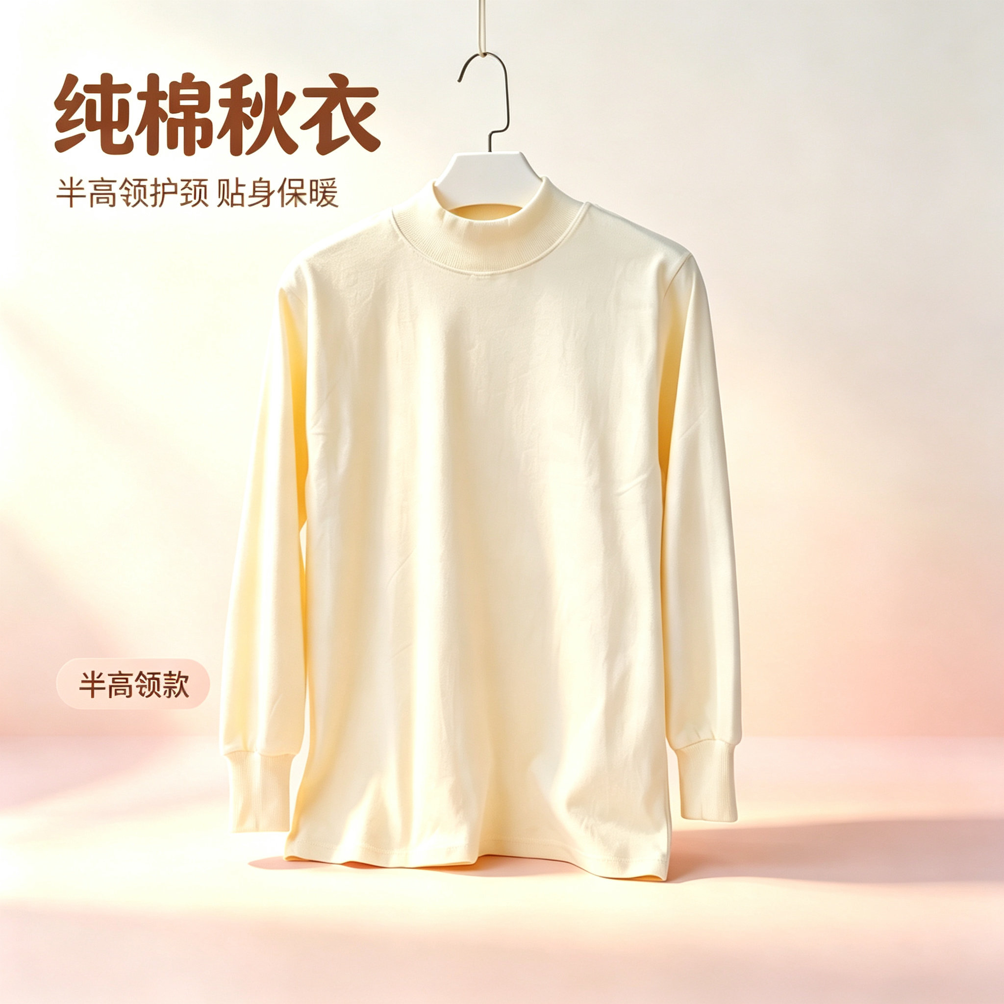 纯棉女秋衣单件上衣中老年人保暖打底全棉内衣线衣老式全棉棉毛衫