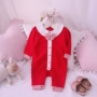 Baby babyiesies cotton mùa thu 0-1 tuổi 2 quần áo trẻ em màu đỏ Phụ nữ sơ sinh ra ngoài quần áo - Áo liền quần quần áo liền thân mùa hè