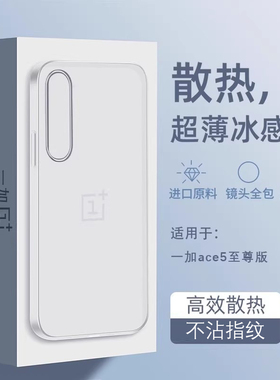 真诺适用于一加ace5至尊版手机壳超薄磨砂1+ace5pro保护套oneplus ACE5新款pp不沾指纹透明防摔por男女硅胶