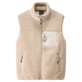 双面加绒立领马甲加厚防风冬季外穿仿羊羔绒外套男女情侣款上衣潮