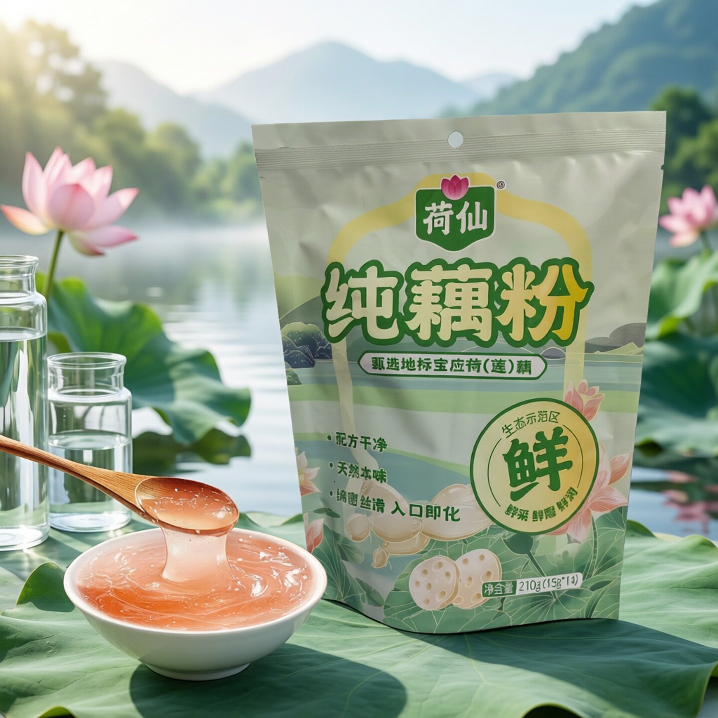 扬州特产荷仙藕粉莲藕粉营养早餐代餐古法藕粉独立小包装批发零售