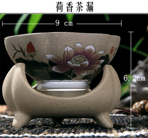 功夫茶具配件粗陶茶漏茶滤茶隔陶瓷茶叶过滤茶器复古隔茶渣茶漏斗