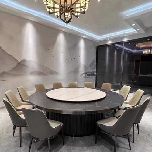 岩板岩板铁艺餐厅酒店