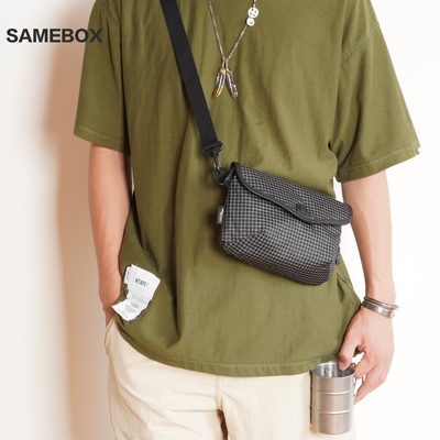 cordura考杜拉斜挎包fidlock磁扣快拆轻便防泼水黑白格子纹小背包