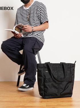 CORDURA考杜拉弹道尼龙托特包手提购物袋大容量多口袋男士tote包