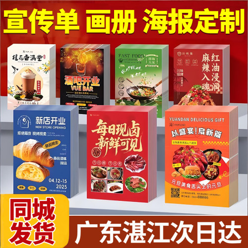 广东湛江宣传单印制印刷公司企业宣传画册广告打印三折页说明书