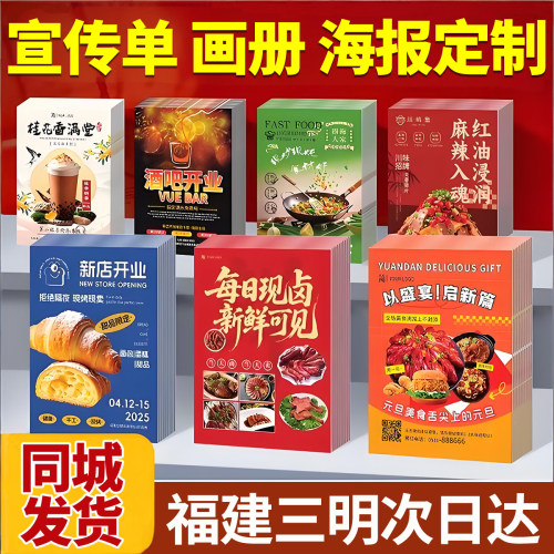 福建三明宣传单印制印刷公司企业宣传画册广告打印三折页说明书