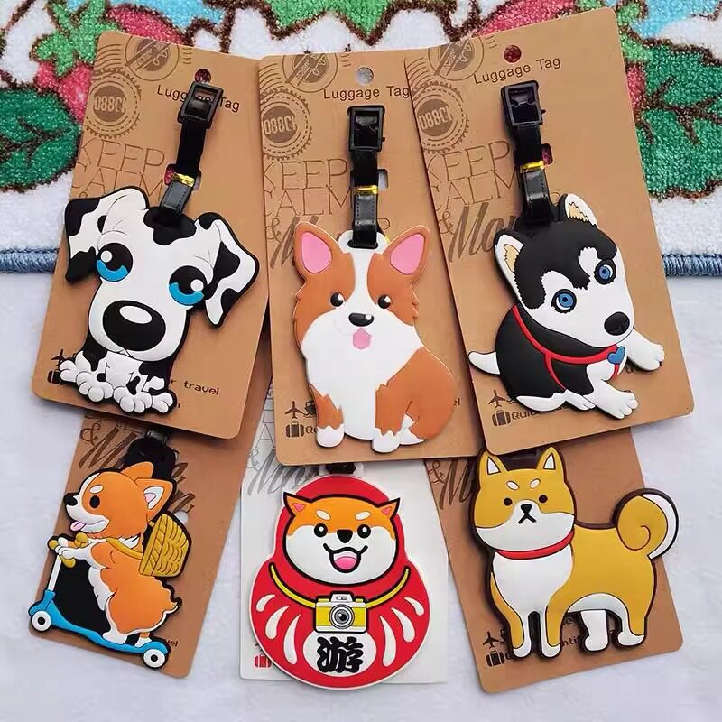 小狗柯基行李牌登机牌旅行箱吊牌