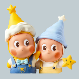 星星人贴纸防水防晒不留胶行李箱防丢创意电动车划痕遮挡装饰贴纸