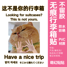 留学行李箱贴纸防水不留胶大号出国旅行箱防丢防拿错标识贴纸定制