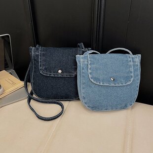 高级感斜挎包 手机包小方包夏季 百搭ins牛仔小包包女2026新款 时尚