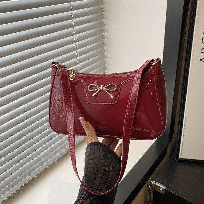 手提红色包包女式2025新款潮韩国小众腋下百搭ins单肩小包,箱包皮具/热销女包/男包,通用款女包,淘宝优惠券,粉丝福利购,淘宝优惠卷