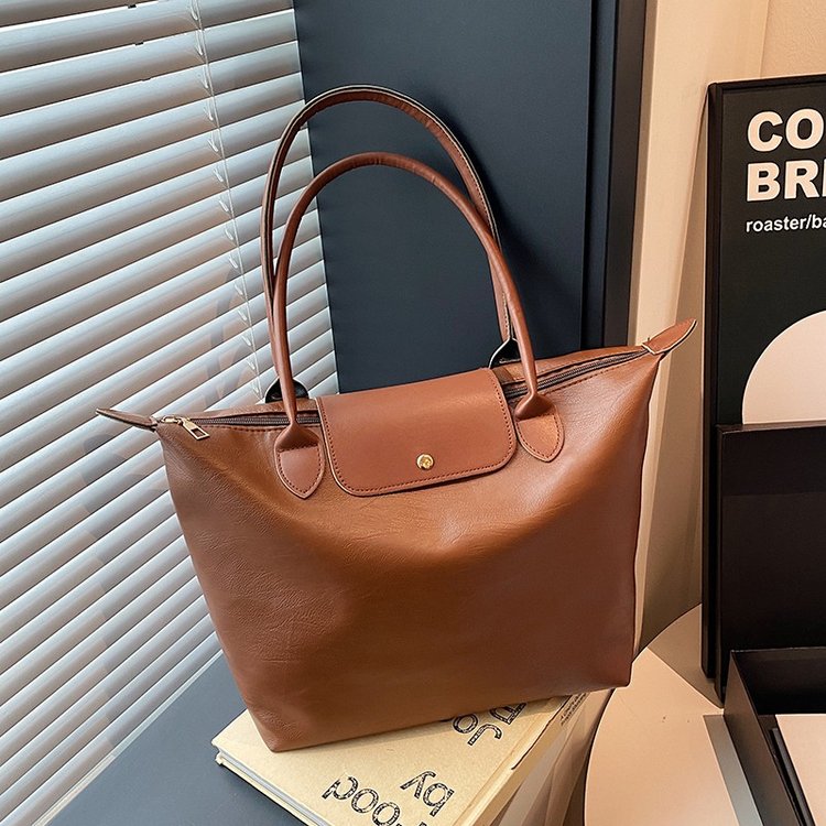 大容量通勤托特包黑色手提短途旅行包出差轻便便携大包女