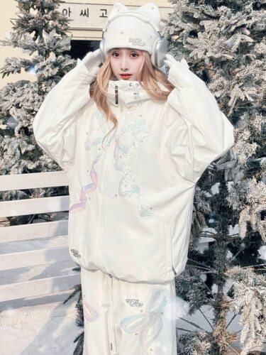将军山雪服租赁，CHOPCHOP新品极光精灵蝴蝶结亮片雪服，小个子