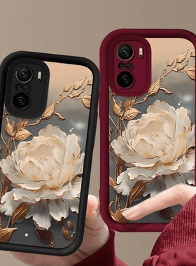 昙花盛开适用红米note15pro+手机壳redmi14小米redminote13十12Turbo新款11/10/9保护套外壳12T男11T女Tpro/C