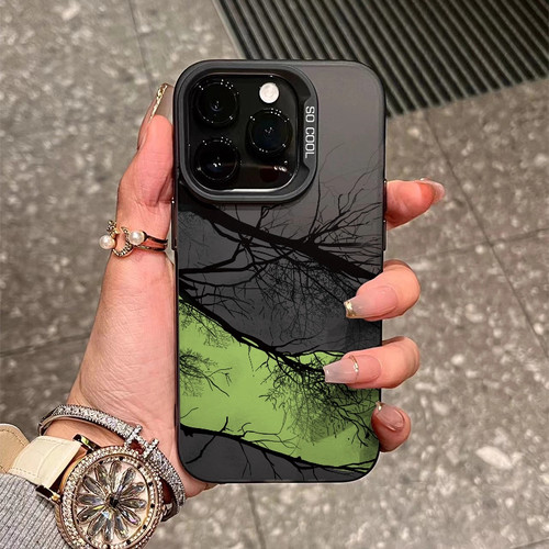 枯木逢春适用苹果16promax彩银iPhone15pro手机壳14/13/12/11磨砂