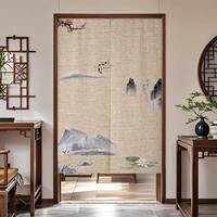 Chinese-style door curtains, partition curtains, shielding curtains, privacy bedrooms, high-end rooms, half-length household entrance doors, 2026 new style thumbnail 5