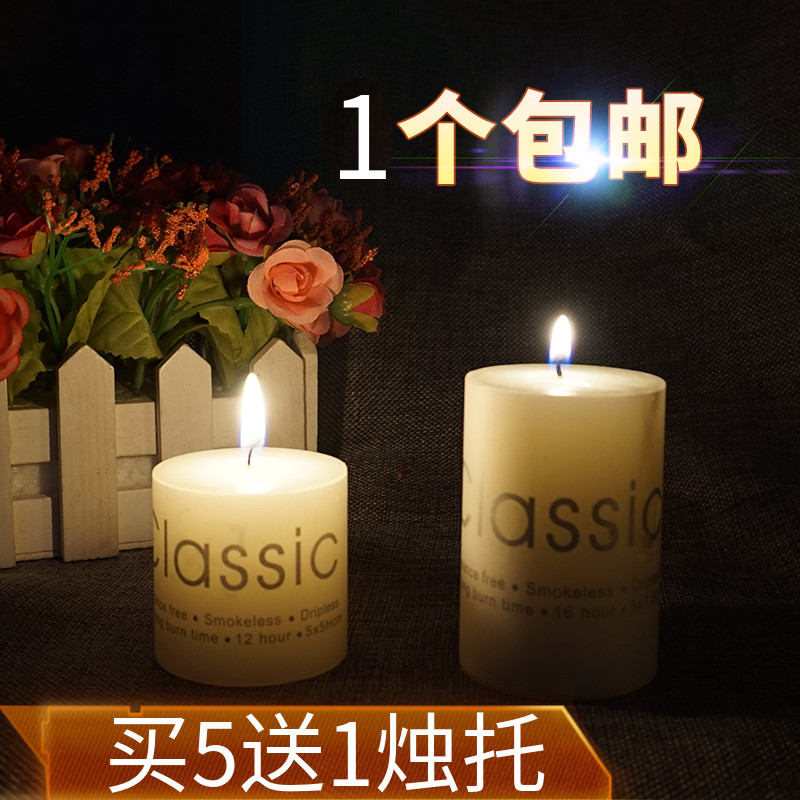 经典classic香薰蜡烛浪漫婚庆生日家居欧式大圆柱无烟蜡去味吸烟