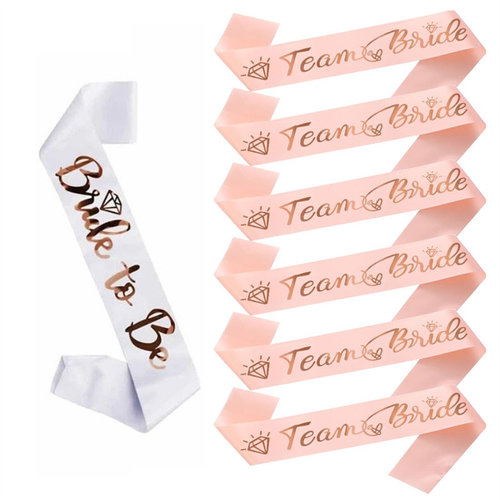 TeamBride新娘伴娘团肩带礼仪带