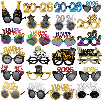 新年跨年派对字母数字拍照眼镜框