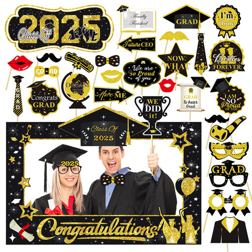 graduation毕业派对搞怪拍照道具