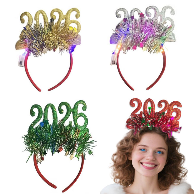 2026圣诞节发光发箍新年装饰头箍