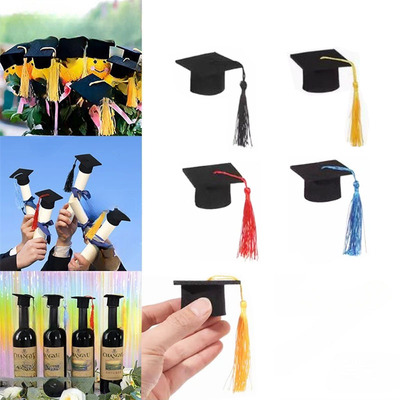 毕业派对毛毡迷你博士帽装饰帽子