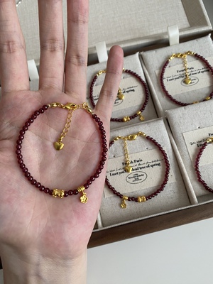 原创/天然石榴石手链