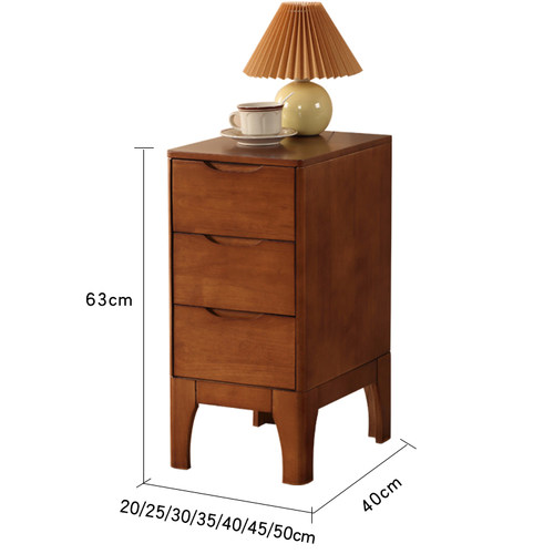 全实木橡木北欧超窄柜