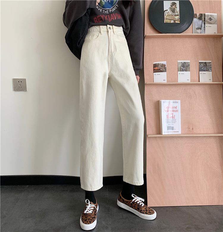 Korean Capris straight tube light jeans