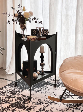 法式复古客厅可移动沙发边柜侧边几茶几迷你小型卧室床头小桌子