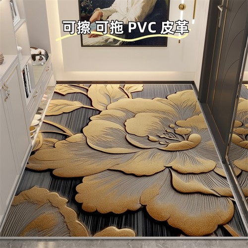 可擦PVC入户门地垫进门口蹭脚垫防滑免洗耐脏玄关门垫可裁剪地毯
