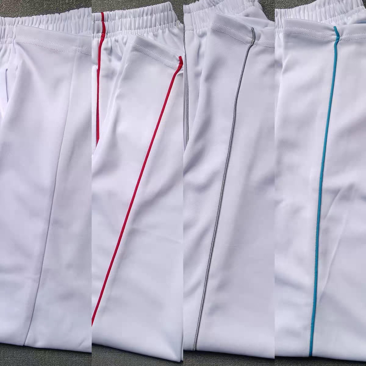 广场舞白裤子夏裤白色运动裤男女款健身操服装大码比赛服学生校裤