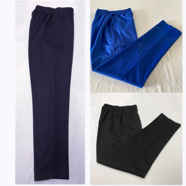 光板宝蓝色宽松校服裤子