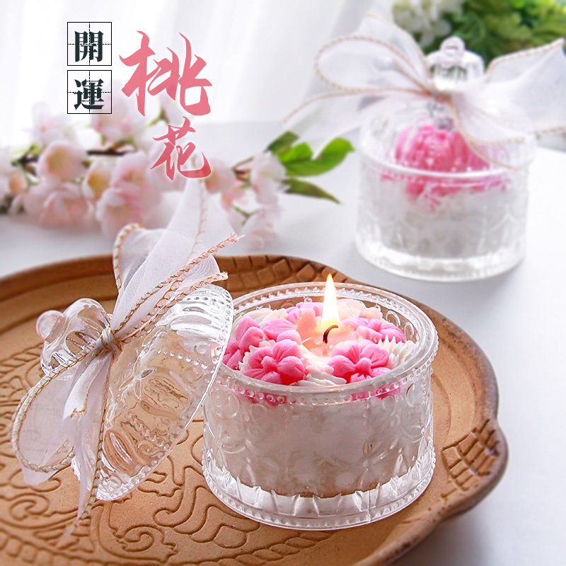 开运桃花蛋糕香薰蜡烛