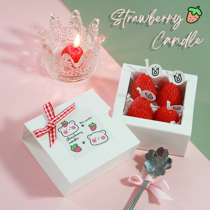 可爱小草莓香薰蜡烛礼盒