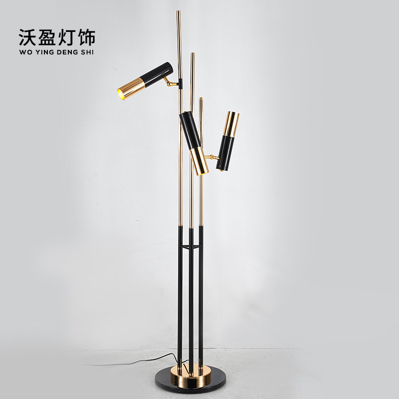 北欧后现代创意水管落地灯客厅设计师卧室床头柜样板房个性灯_虎窝淘
