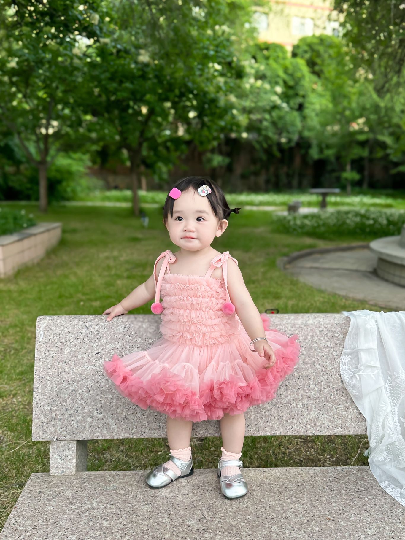 A类软纱蓬蓬纱公主裙周岁衣服夏